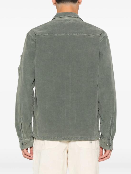 25FW 씨피 컴퍼니 렌즈 와펜 코드로이 집업 오버셔츠 19CMOS097A006410O 921 Grey - C.P. COMPANY
