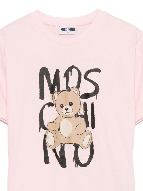 25FW [키즈] 모스키노 티셔츠 HNM05GLAA20 50209 Pink - MOSCHINO