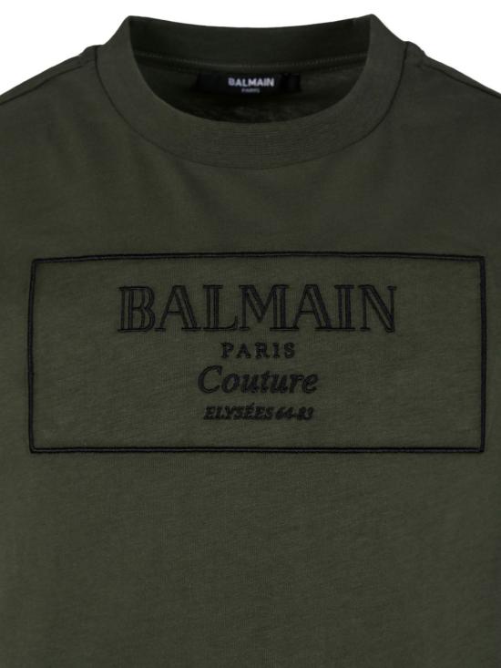 25FW [키즈] 발망 티셔츠 BX8P51Z3186 762NE Green - BALMAIN