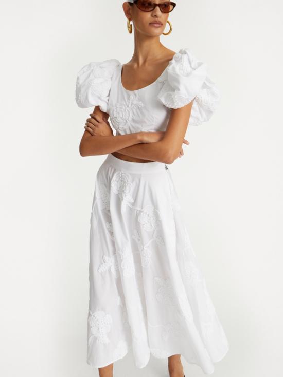 25FW 로테이트 숏 스커트 114557 400 White - ROTATE