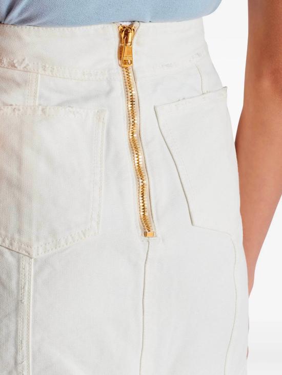 25FW 발망 숏 스커트 FF1LBA91DF78 0FC White - BALMAIN