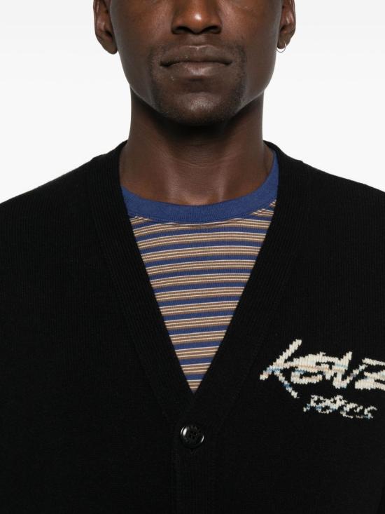 25FW 겐조 가디건 FF68CA751 3CJ99J Black - KENZO