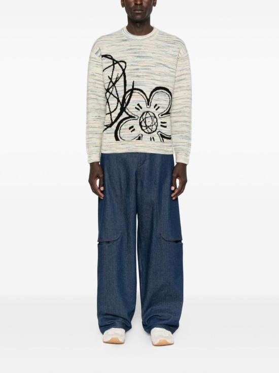 25FW 겐조 스웨터 FF65PU751 3CJ02 White - KENZO