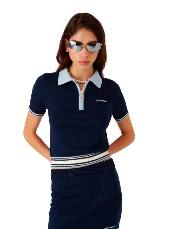 25FW 카사블랑카 숏 스커트 WPF25KW1029 01 Blue - CASABLANCA