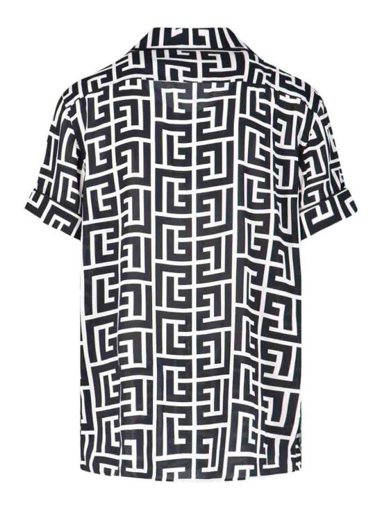 25FW 발망 반팔 셔츠 FH1HN011VD01 GFE Black - BALMAIN