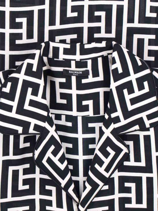 25FW 발망 반팔 셔츠 FH1HN011VD01 GFE Black - BALMAIN