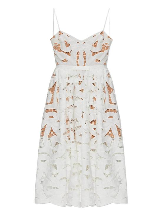 25FW 셀프 포트레이트 미디 원피스 PF25013MW WHITE White