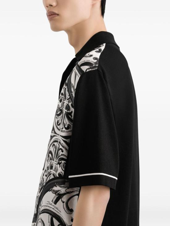 25FW 돌체앤가바나 반팔 셔츠 GXVC0TJFMZG HY5DQ Black - DOLCE & GABBANA