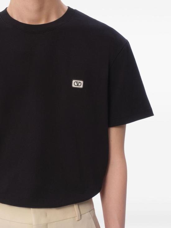 25FW 발렌티노 가라바니 반팔 티셔츠 7V3MG10VAQ8 0NO Black - VALENTINO GARAVANI