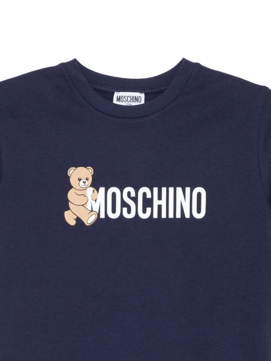 25FW [키즈] 모스키노 티셔츠 HPM058LAA34 60100 Blue - MOSCHINO