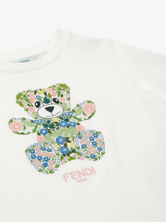 25FW [키즈] 펜디 티셔츠 JFI3847AJ F0TU9 White - FENDI