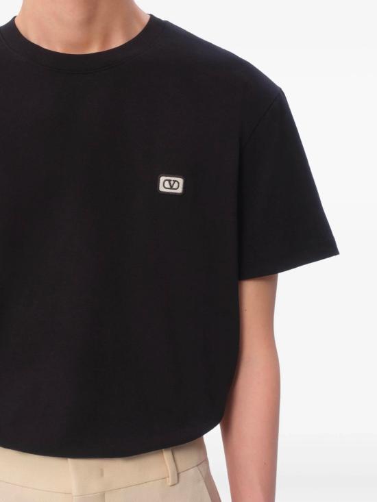 25FW 발렌티노 가라바니 반팔 티셔츠 7V3MG10VAQ8 0NO Black - VALENTINO GARAVANI