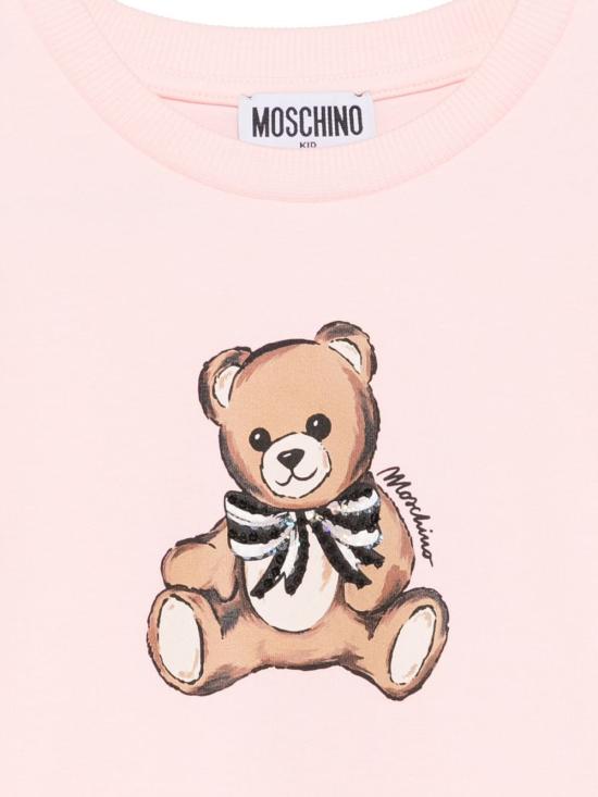 25FW [키즈] 모스키노 티셔츠 HCM06K LBA1150209 Pink - MOSCHINO