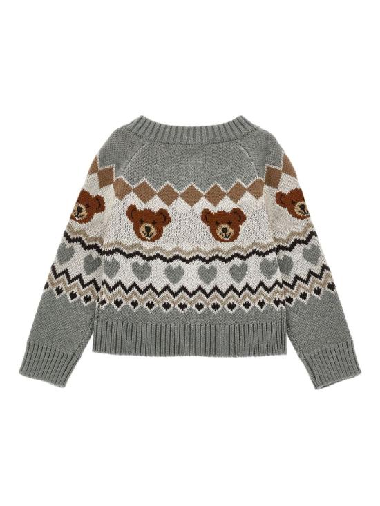 25FW [키즈] 모나리자 가디건 19F808 60620232 Grey - MONNALISA