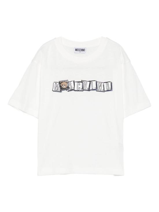 25FW [키즈] 모스키노 티셔츠 HUM05FLAA20 10063 White