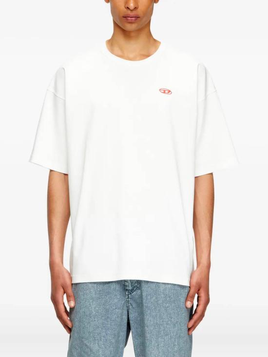 25FW 디젤 반팔 티셔츠 A185350AIJU 141 White - DIESEL