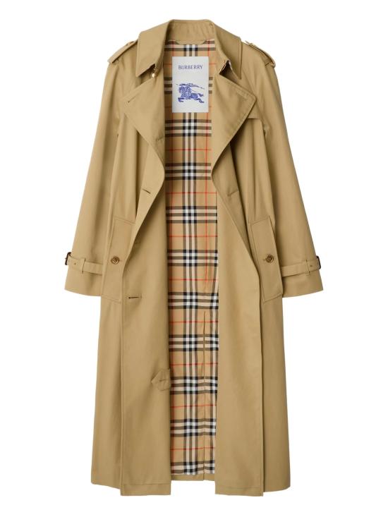 25FW 버버리 롱 개버딘 워털루 트렌치 코트 햄퍼 8111152 C2981 Beige - BURBERRY