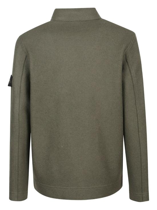 25FW 스톤 아일랜드 패치 포켓 울 셔츠 자켓 5100058S0IN1 V0054 Green - STONE ISLAND