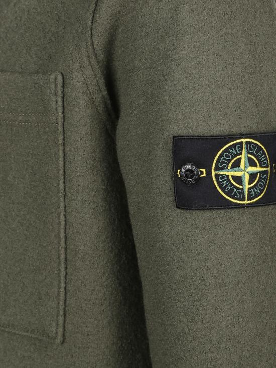 25FW 스톤 아일랜드 패치 포켓 울 셔츠 자켓 5100058S0IN1 V0054 Green - STONE ISLAND