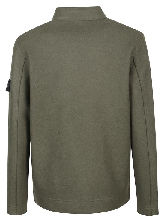 25FW 스톤 아일랜드 패치 포켓 울 셔츠 자켓 5100058S0IN1 V0054 Green - STONE ISLAND