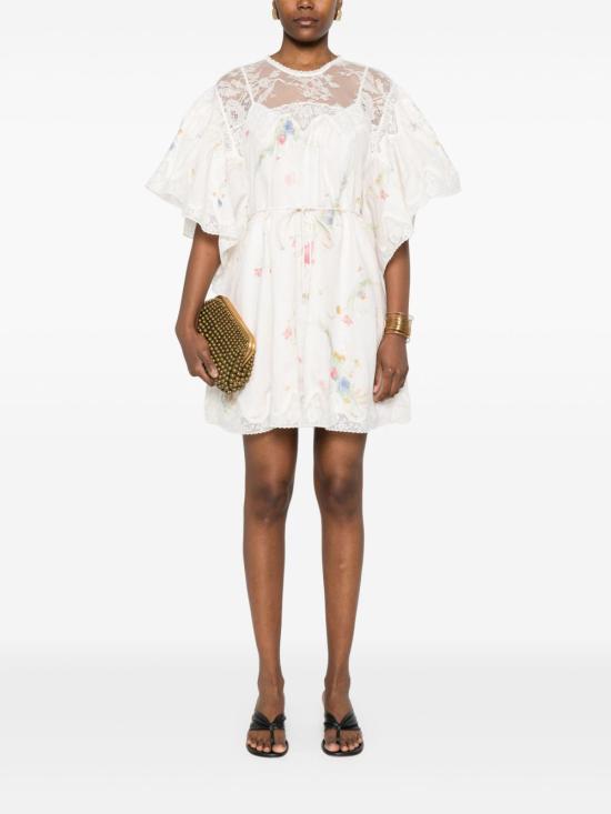 25FW 짐머만 숏 원피스 4547DSS252 CRMBQFLO White - ZIMMERMANN