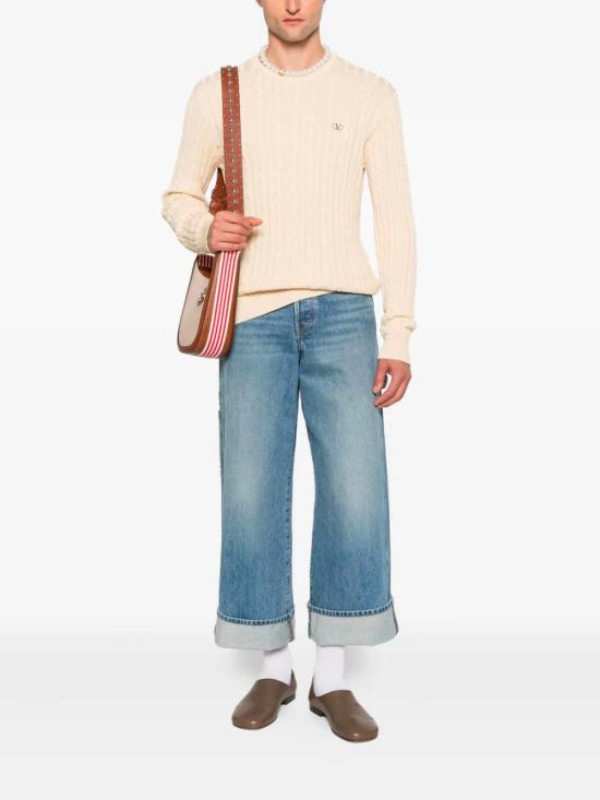 25FW 발렌티노 가라바니 스웨터 7V3KC34SB1B 581 White - VALENTINO GARAVANI