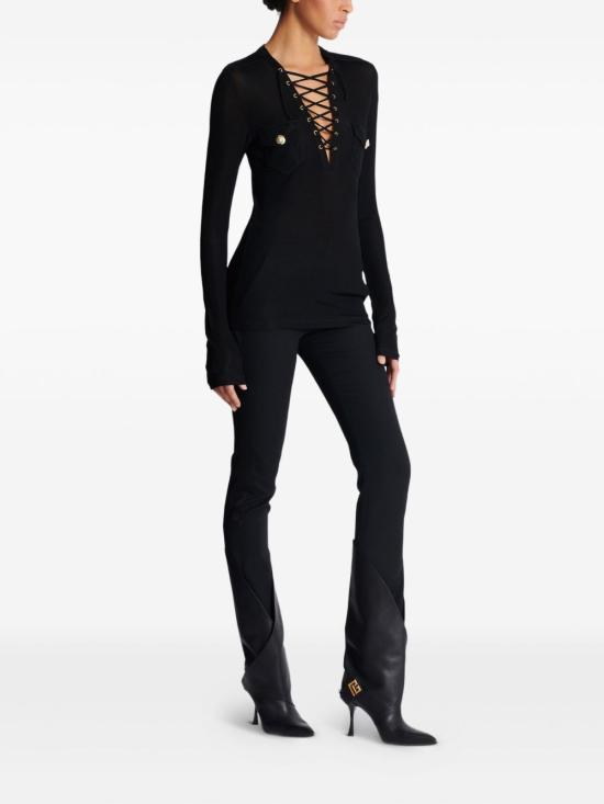 25FW 발망 블라우스 FF1GD019JC55 0PA NERO - BALMAIN