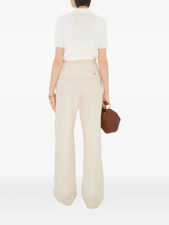 25FW 버버리 울 폴로 셔츠 8112168 B7078 White - BURBERRY