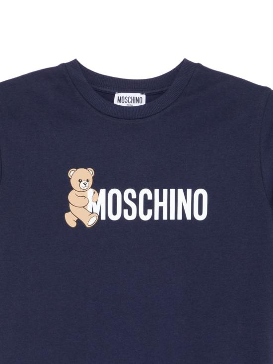 25FW [키즈] 모스키노 티셔츠 HPM058 LAA3440016 Blue - MOSCHINO