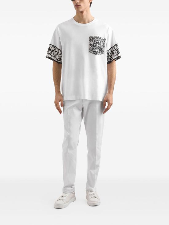 25FW 돌체앤가바나 반팔 티셔츠 G8SB2T G7O8YW0800 White - DOLCE & GABBANA