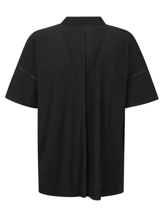 25FW 옴므 플리세 이세이 미야케 반팔 셔츠 HP58JJ072 15 Black - HOMME PLISSE' ISSEY MIYAKE