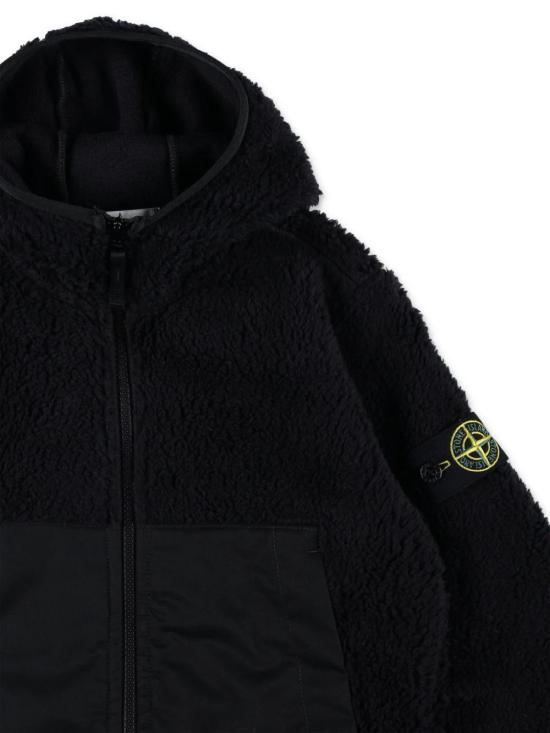 24FW [키즈] 스톤 아일랜드 니트/스웻셔츠 811661945 V0029 Black - STONE ISLAND
