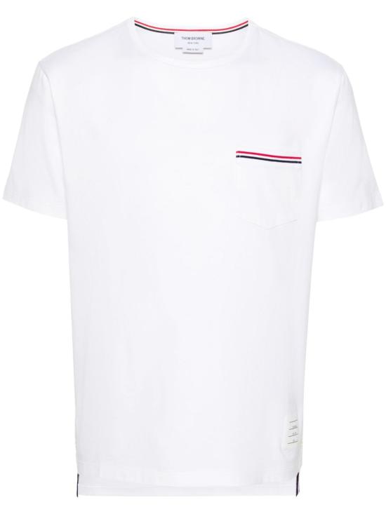 25FW 톰브라운 반팔 티셔츠 MJS010A01454 100 White