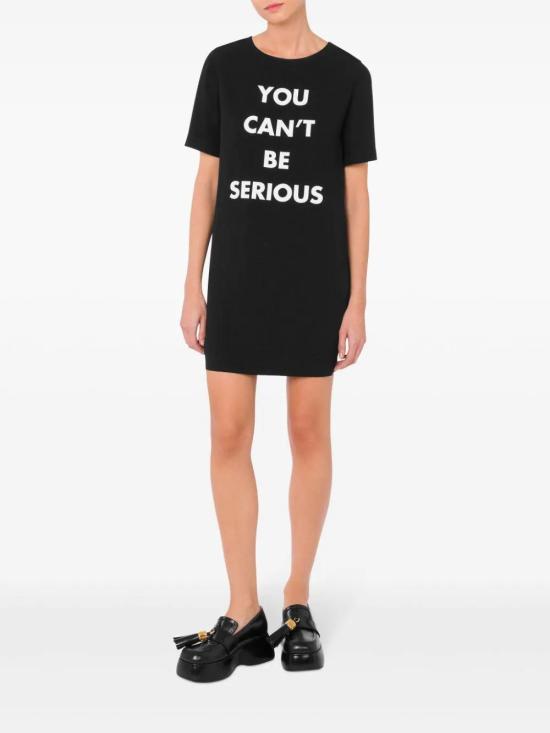  모스키노 미디 원피스 A04475533 1555 NERO - MOSCHINO