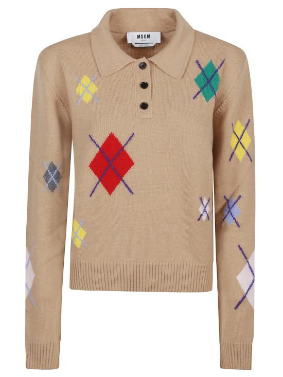 25FW 엠에스지엠 긴팔 티셔츠 3941MDM194 25778124 Beige