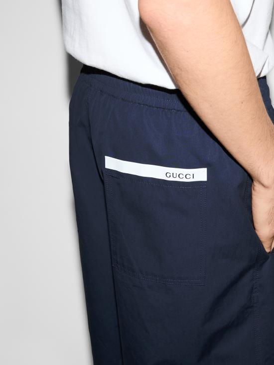 25SS 구찌 웹 버뮤다 쇼츠 814619ZAJP1 4294 Blue - GUCCI