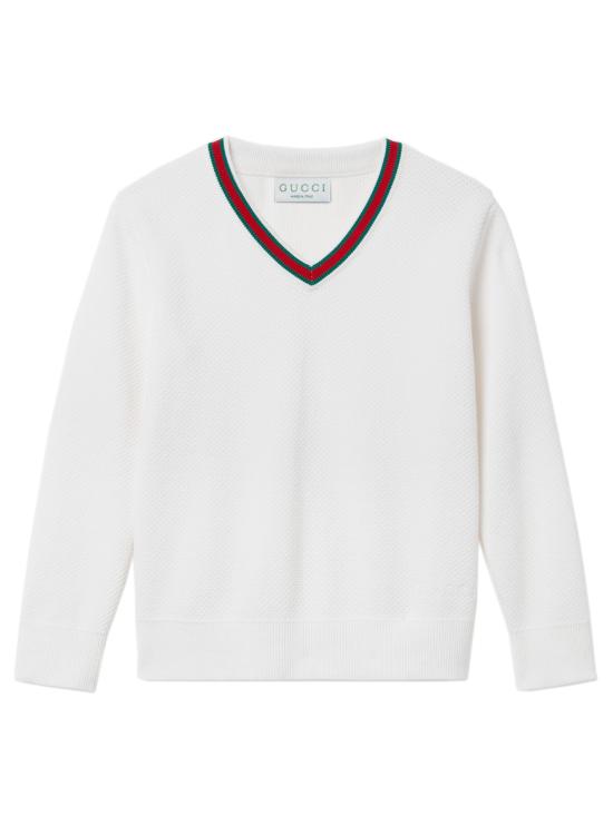 25SS [키즈] 구찌 캐시미어 니트 807873XKEIS 9060 White