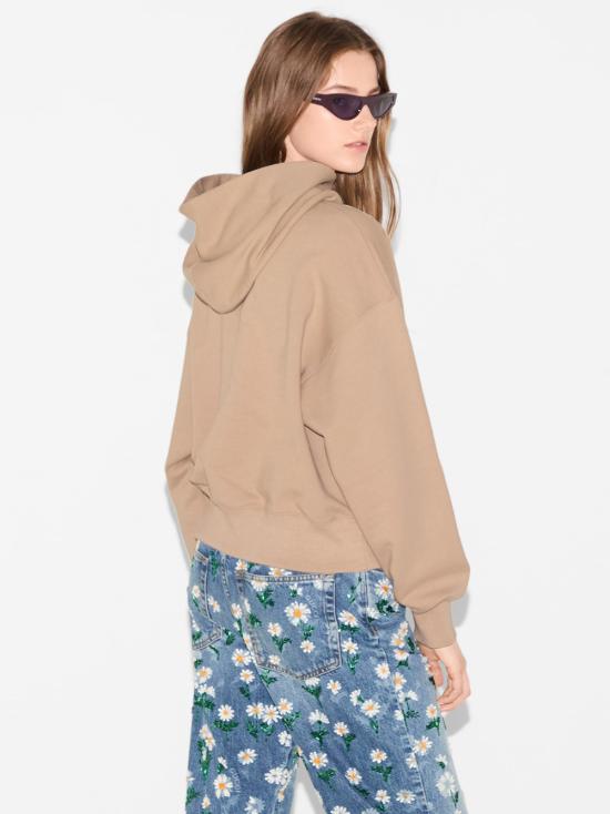 25SS 구찌 엠브로이디드 코튼 저지 후드 티셔츠 787274XJG61 2397 Beige - GUCCI