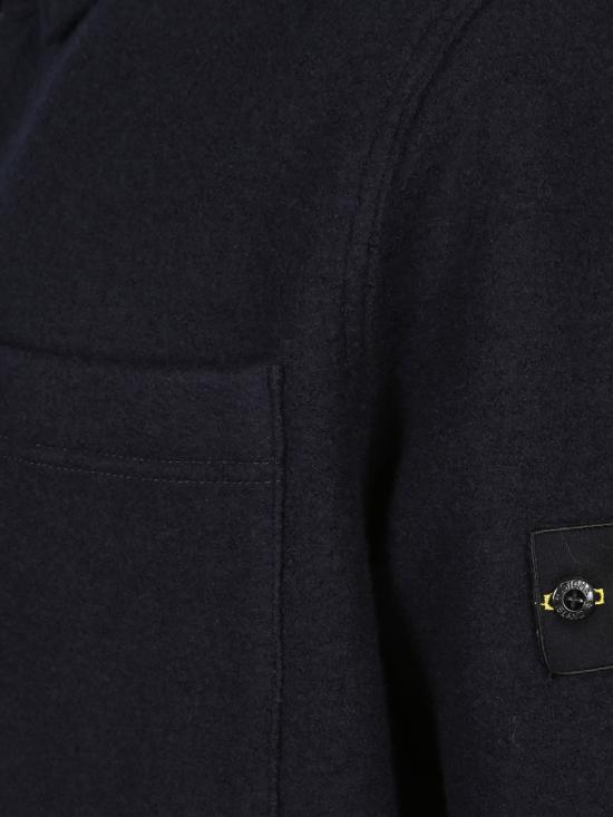 25FW 스톤 아일랜드 패치 포켓 울 셔츠 자켓 5100058S0IN1 V0020 Blue - STONE ISLAND