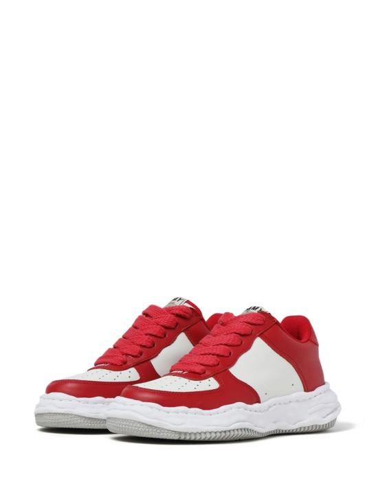 25SS 메종 미하라 야스히로 웨인 OG 솔 레더 로우탑 A08FW706 REDWHT Red - MAISON MIHARA YASUHIRO