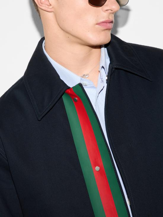 25SS 구찌 개버딘 집업 재킷 809690ZAR5E 4440 Blue - GUCCI