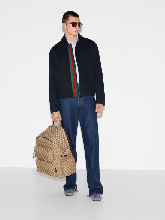 25SS 구찌 개버딘 집업 재킷 809690ZAR5E 4440 Blue - GUCCI