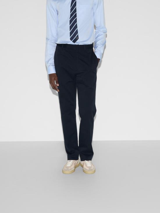 25SS 구찌 웹 디테일 코튼 개버딘 팬츠 794410ZABPQ 4020 Blue - GUCCI