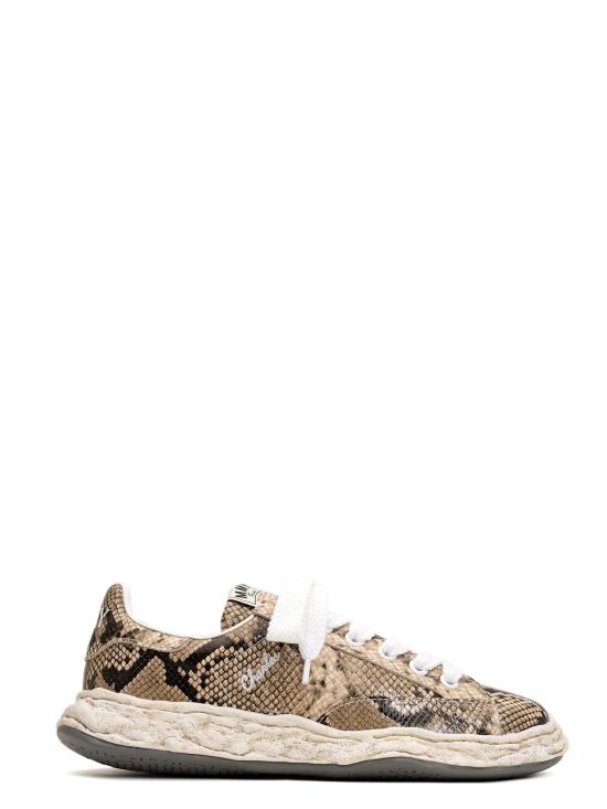 25SS 메종 미하라 야스히로 찰스 OG솔 파이톤 프린티드 레더 로우탑 스니커즈 A14FW712 NATURAL Beige