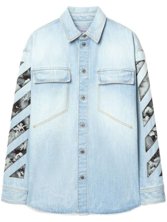 25SS 오프화이트 셔츠 OMYD05HS25DEN001 4600 Denim
