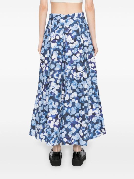 25SS 에르뎀 미디 스커트 S10 IHCPHAVELOCKBLOSSOMINDIGO Blue - ERDEM