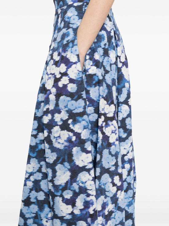 25SS 에르뎀 미디 스커트 S10 IHCPHAVELOCKBLOSSOMINDIGO Blue - ERDEM