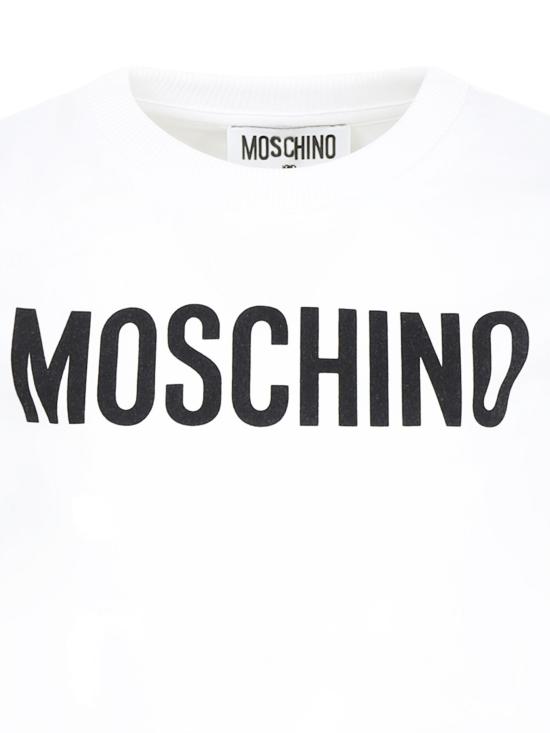 25SS [키즈] 모스키노 티셔츠 HUM05CLBA10 10101 White - MOSCHINO