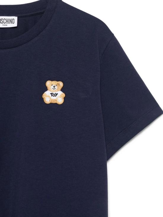 25SS [키즈] 모스키노 티셔츠 H5M04KLAA02 40016 Blue - MOSCHINO