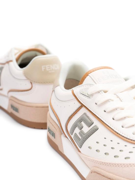 25SS 펜디 매치 소프트 레더 스웨이드 스니커즈 8E8670ASB2 F1RUX White - FENDI